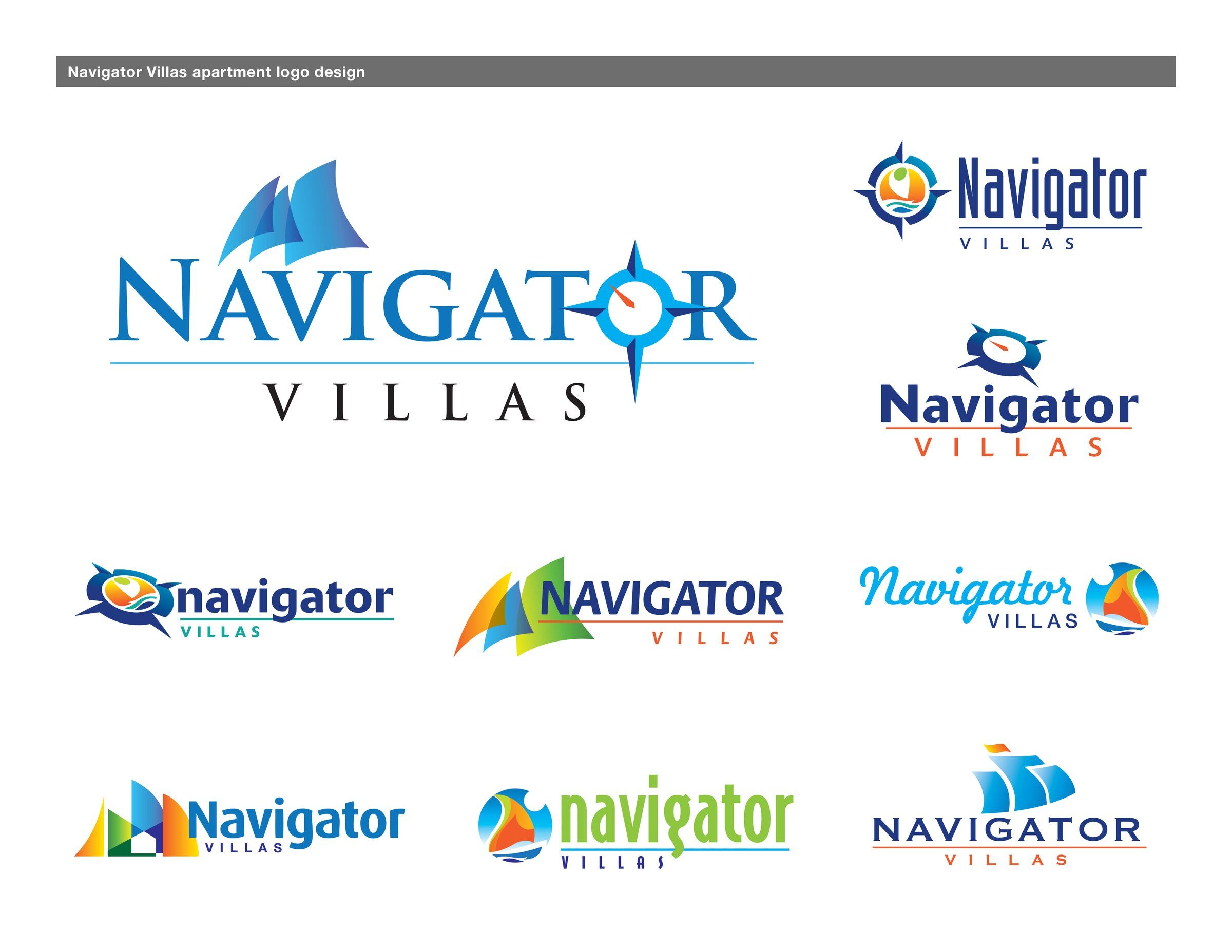 Navigator Villas apartment logo design