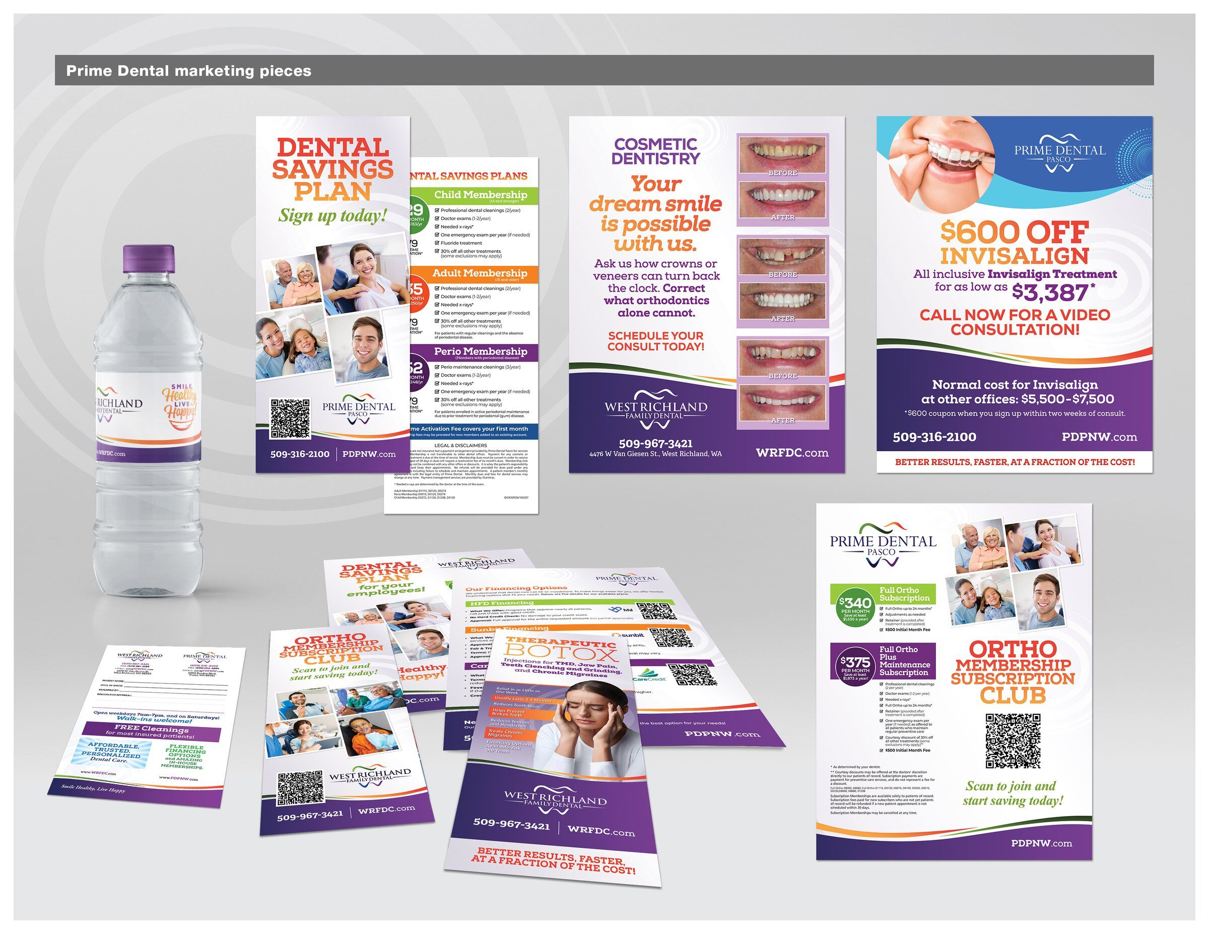 Prime Dental marketing pieces