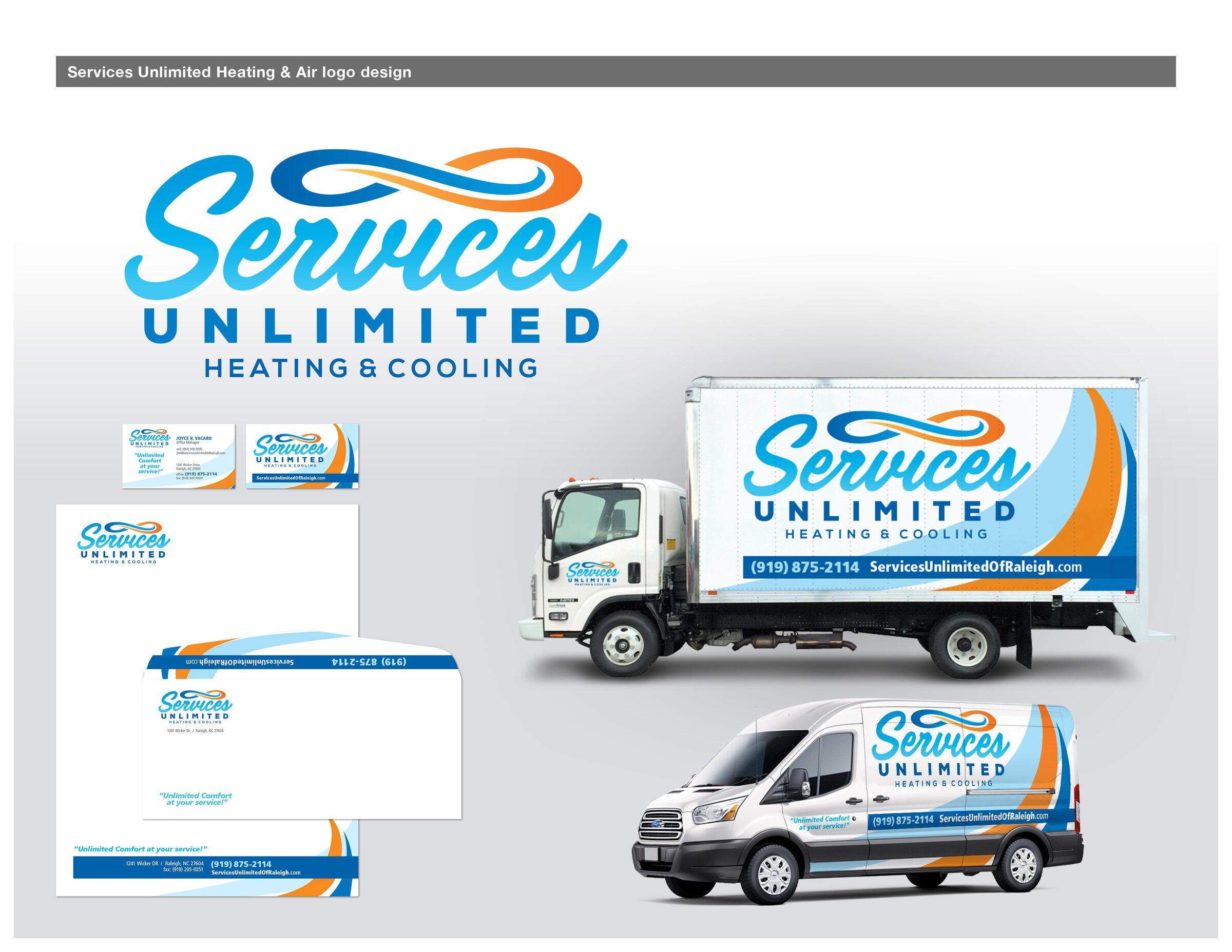 Logo direction 6, on stationery and fleet
